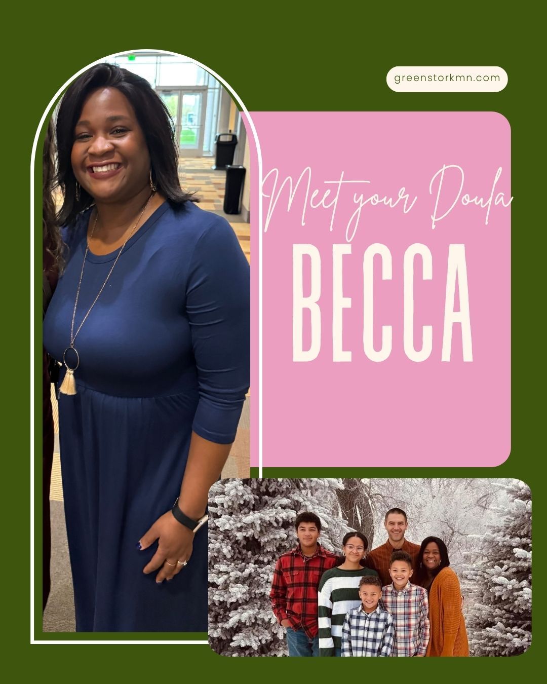 🌟 #MeetTheTeamMonday🌿 Meet Becca Van Dyke, Doula at The Green Stork!Say hello to Becca, your supportive guide through pregnancy, birth, and beyond! As a doula, Becca provides emotional, physical, and informational support to help you navigate your birthing journey with confidence and care. From prenatal prep to postpartum encouragement, she’s there to empower you every step of the way.
✨ Get to Know Becca:Day Off Vibes: Cozy naps, diving into a good book, or binge-watching movies.
Dream Skill: Shredding the guitar like a rockstar!
Foodie Love: Can’t resist a plate of delicious Chinese food.
Cherished Memory: Singing around the campfire at her family’s cabin.
Bucket List: Snapping a pic with a fluffy Highland cow.
Hobby: Singing her heart out!
Time Travel Wish: Living in the 1800s, straight out of Little House on the Prairie.
Favorite Season: Christmas, for those warm family moments.
Guilty Pleasure: Catching up on Teen Mom.
Best Advice: “Be you! Don’t conform to the world.”Becca’s warmth and passion make her the perfect partner for your birth experience.  She loves what she does, and we're so happy she is part of our team. 💚 #TheGreenStork #DoulaSupport #NewParents #Expecting #BirthYourWay #HomeBirth #HospitalBirth #BirthSupport #Doula #GreenStorkMN