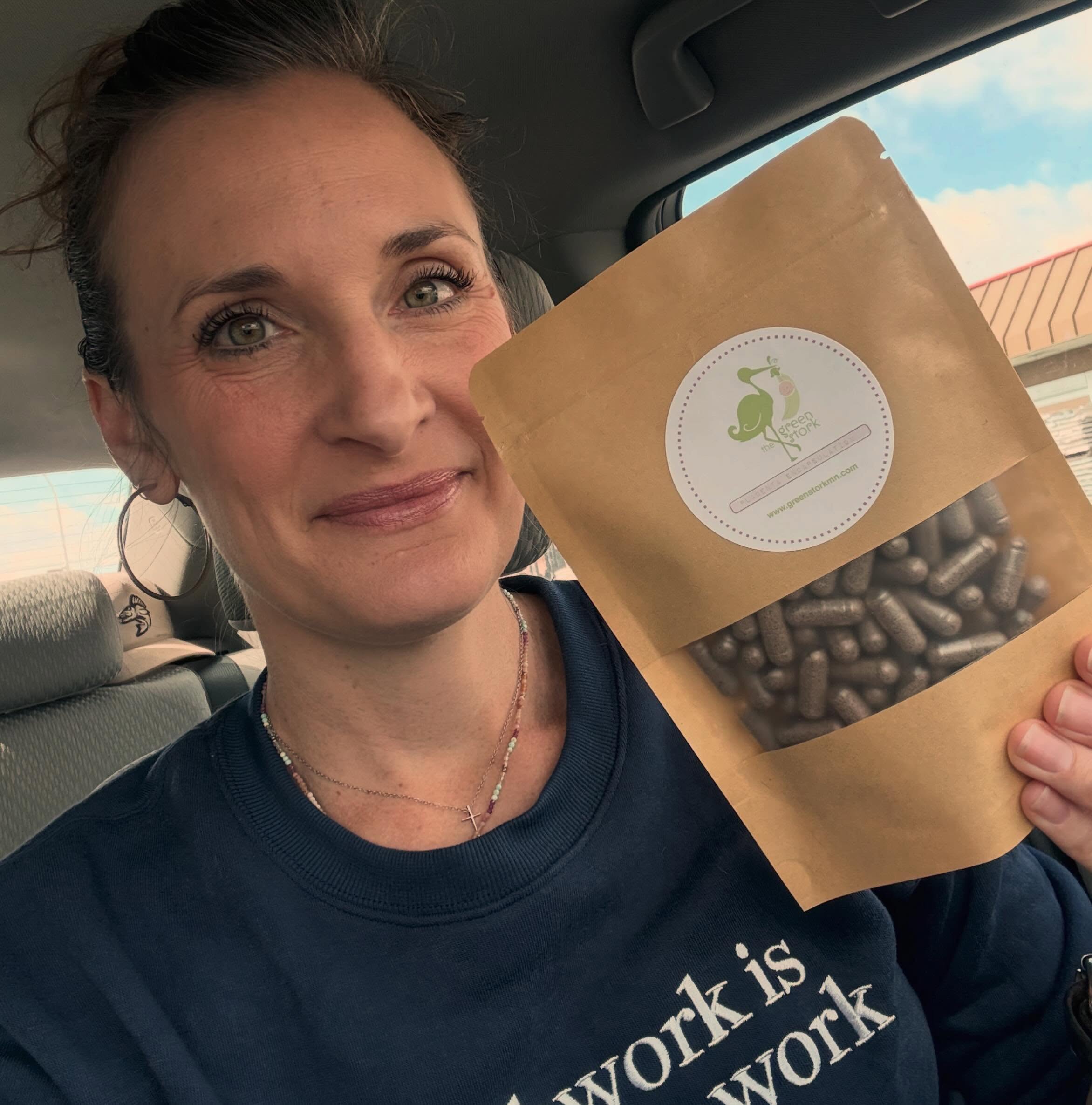 ✨ 114 little capsules of love heading out today! ✨I’m dropping off a full placenta encapsulation order to a beautiful new mama, and my heart is so full. 🤍Placenta encapsulation is one of the most powerful ways to support your postpartum journey. Many mamas report:🌿 Faster recovery & less postpartum bleeding
🌿 steadier energy levels
🌿 balanced hormones
🌿 improved mood & fewer baby blues
🌿 better milk supplyYour body just grew a whole human — nourish by giving it back everything it needs to heal.If you’re pregnant or know someone who is, don’t hesitate to reach out. I miticulously prepare and encapsulate placentas with care, using the most researched method, the Traditional method.Sending so much love to all the new mamas out there 💚#PlacentaEncapsulation #PostpartumHealing #FourthTrimester #TheGreenStorkMidwifery #GreenStorkMN