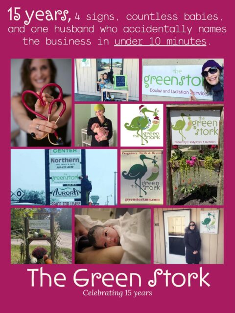 The Green Stork is celebrating 15 years this month! 🎉💚Technically, the journey started in early 2011, but it took until June to give this little side gig a name. And when I say it took until June, I mean I agonized over it for months.I wanted a name that could grow with me. A name that could hold a big dream.From the very beginning, I envisioned a place where women and families could find support through the entire childbearing year—from preconception to pregnancy, birth, postpartum, and well-woman care. A true one-stop shop for compassionate, family-centered support.Fifteen years later, that dream is still growing and evolving. Some things have changed. Some things have expanded beyond what I could have imagined. But one thing has remained exactly the same: providing care that helps families feel seen, heard, held, truly cared for, and fully supported.As we celebrate our 15th year, I thought I’d answer one of the questions I’m asked most often:Where did the name “The Green Stork” come from?At the time, I was working full-time in sales and marketing, and I knew I wanted green to be part of the brand somehow. I didn’t know if it would be in the name, but I knew the color would be there.Around the same time, our first baby was affectionately known as “The Bean” throughout my pregnancy. (In fact, we didn’t decide on his actual name until he was more than 24 hours old!) His pregnancy was also what sparked my journey into childbirth education, so I wanted to somehow incorporate that part of the story too.One morning, during our 10-minute drive to work, I was once again talking through my naming struggles with my husband. After months of me overthinking every possibility, he casually blurted out:“Why don’t you just call it The Green Stork or something?”Just like that.Done.Months of brainstorming solved in a single sentence.I immediately knew that was it.The image of a stork carrying a little bean pod popped into my head, and by the time I got to work, I had already messaged my dear friend Megan, a graphic designer, asking if she would create a logo.Continued in comments…